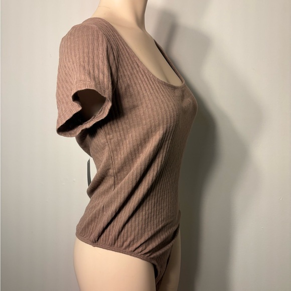 NWT Wild Fable • brown ribbed body suit - Picture 2 of 5